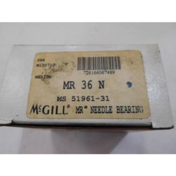 NEW,  McGILL  NEEDLE BEARING  P/N  MR 36 N