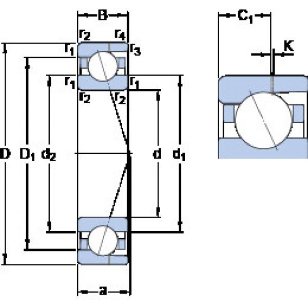 ตลับลูกปืน 708 ACD/HCP4AH SKF #1 image