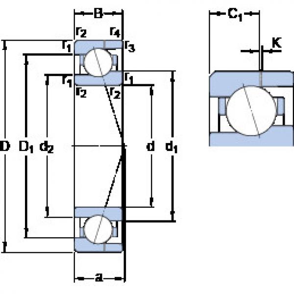 ตลับลูกปืน 719/8 ACE/P4AH SKF #1 image