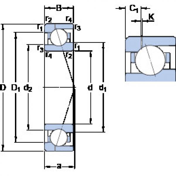 ตลับลูกปืน 71911 ACE/HCP4AH1 SKF #1 image