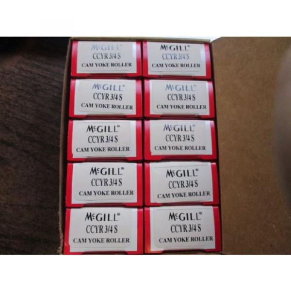 NEW MCGILL BOX OF 10 CAM YOKE ROLLER BEARINGS CCYR 3/4S #1 image