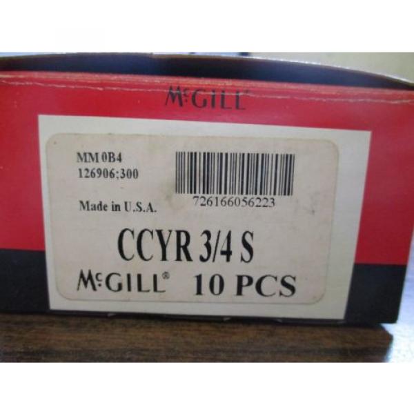 NEW MCGILL BOX OF 10 CAM YOKE ROLLER BEARINGS CCYR 3/4S #4 image