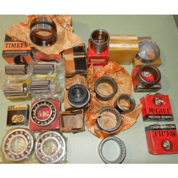 Mixed 25+ Piece Lot of Bearings by McGill NTN SKF MRC Timkin Bower Baltzer etc #1 image